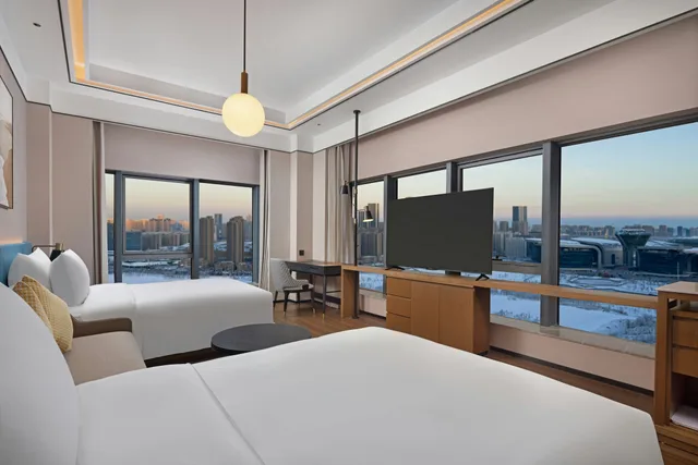 غرفة ديلوكس بسريرين منفصلين، Hilton Garden Inn Urumqi Exhibition Center 1/5