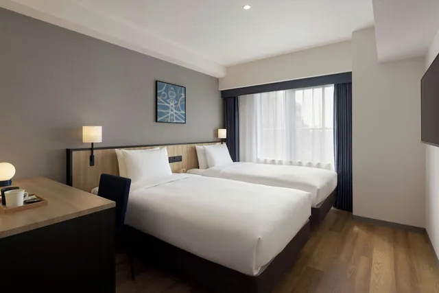 غرفة بسريرين منفصلين بإطلالة على المدينة، Hotel Bloemen North-Hanazono 3/4