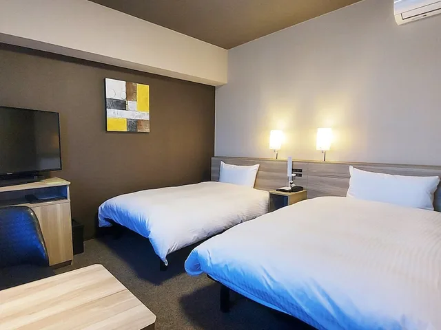 Room, Twin Beds, Smoking, Hotel Route Inn Kusatsu Ritto -Ritto Inter Kokudo 1 gou- 1/2