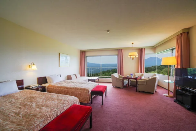 Deluxe, Twin Beds, Side View, Corner، Tsumagoi Prince Hotel 4/7