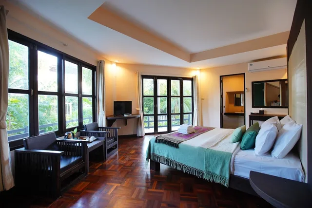 فيلا بسرير كوين بإطلالة على الحديقة يُسمح فيها بالحيوانات الأليفة، Tanaosri Resort Pranburi 3/10