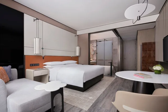 غرفة ديلوكس بسرير كينج، Tianjin Marriott Hotel National Convention and Exhibition Center 7/7