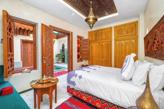 غرفة جونيور بسرير كينج وسرير فردي، Riad Diamond of Marrakech 4/10
