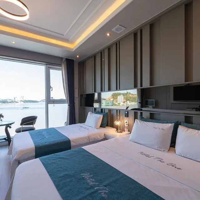 غرفة عائلية بإطلالة على البحر، Hotel The One Yeosu 7/10