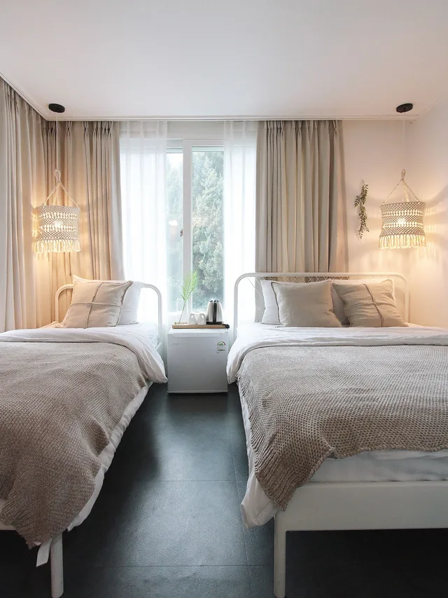غرفة ديلوكس بسرير مزدوج وسرير فردي، Neat House Hongdae 5/10