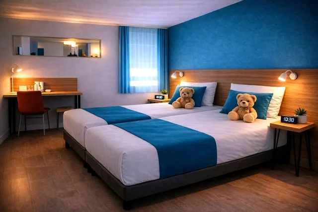 غرفة كومفورت بسريرين منفصلين، The Originals City Hotel Macon Sud 3/10