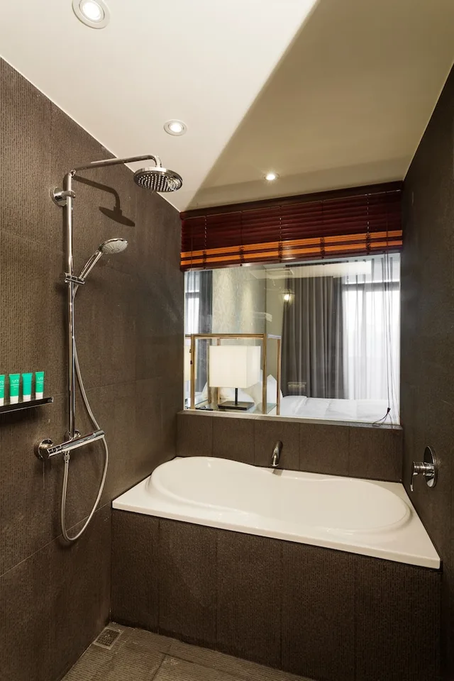 غرفة بريميير بسرير كينج، Lacle Hotel Luzhou Taipei 4/4