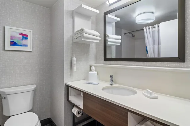 غرفة بسرير كينج بحوض استحمام لذوي الإعاقة، Hampton Inn Jacksonville Ponte Vedra Beach Mayo Clinic Area 9/10