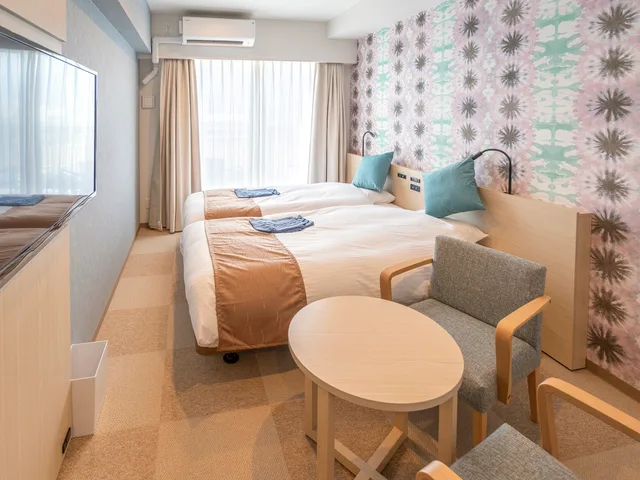 غرفة كومفورت بسريرين منفصلين، La'gent Hotel Okinawa Chatan 1/2