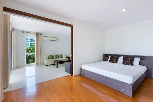 2 Bedrooms, Apartment, 2 Double Beds, Pool View, Baan Poolom Beachfront Condominium 1/5