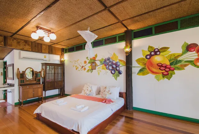 غرفة ديلوكس بسرير مزدوج أو سريرين منفصلين بشرفة، Baan Imm Sook Resort 5/9