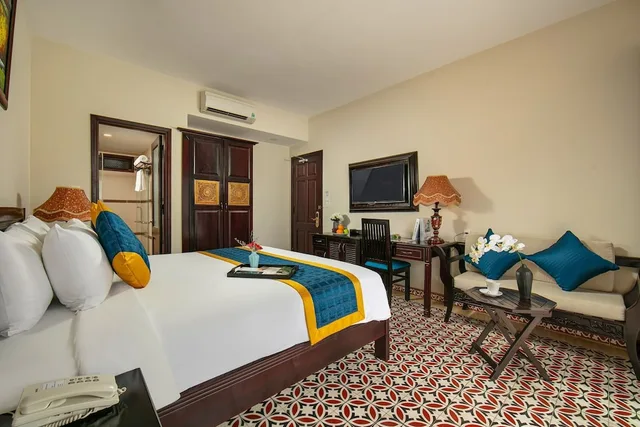 جناح متصل بسرير كينج وسرير كوين بشرفة، Hoi An River green Boutique Hotel 4/6