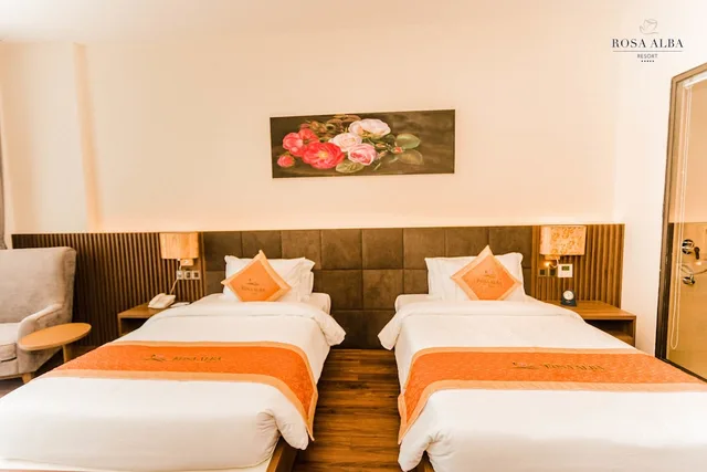 غرفة بريميوم ديلوكس بسريرين منفصلين بإطلالة على البحر، Rosa Alba Resort and Villas Tuy Hoa 4/9