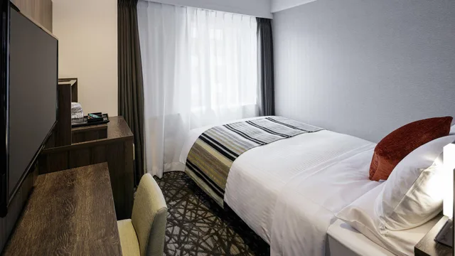 Semi Room, Standard, Semi Double Bed, Small, Smoking, Hotel Mystays Kagoshima Tenmonkan 1/1