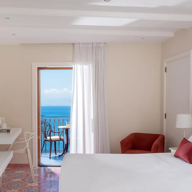 غرفة كومفورت بسرير مزدوج بإطلالة على البحر بشرفة، Hotel Belair 6/10