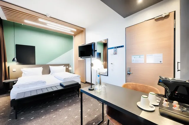 غرفة مفردة بسرير مزدوج، B&B Hotel Munchen-Moosach 3/3