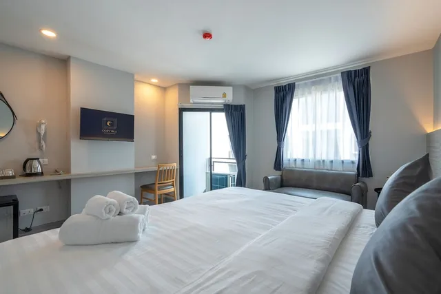 غرفة غراند بسرير كينج، Cozy Blu Suvarnabhumi 2/3