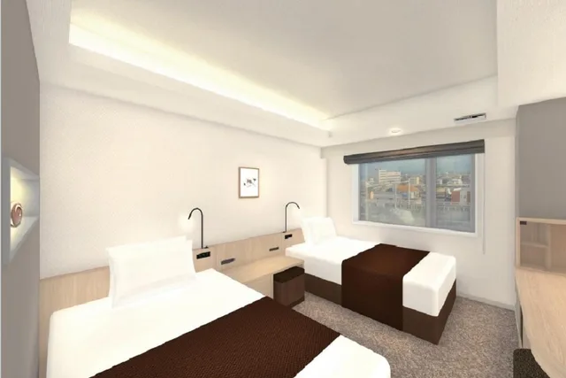 غرفة أساسية بسريرين منفصلين، Hotel Granbinario Komatsu 3/6