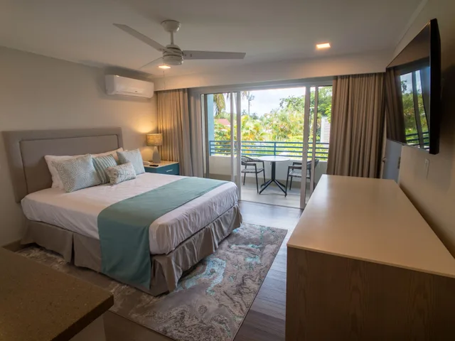 استوديو بسرير كوين بإطلالة على الحديقة، Blue Haven Holiday Apartments 1/1