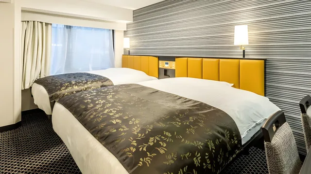 غرفة قياسية بسريرين مزدوجين، APA Hotel Kyoto Ekihigashi 1/1