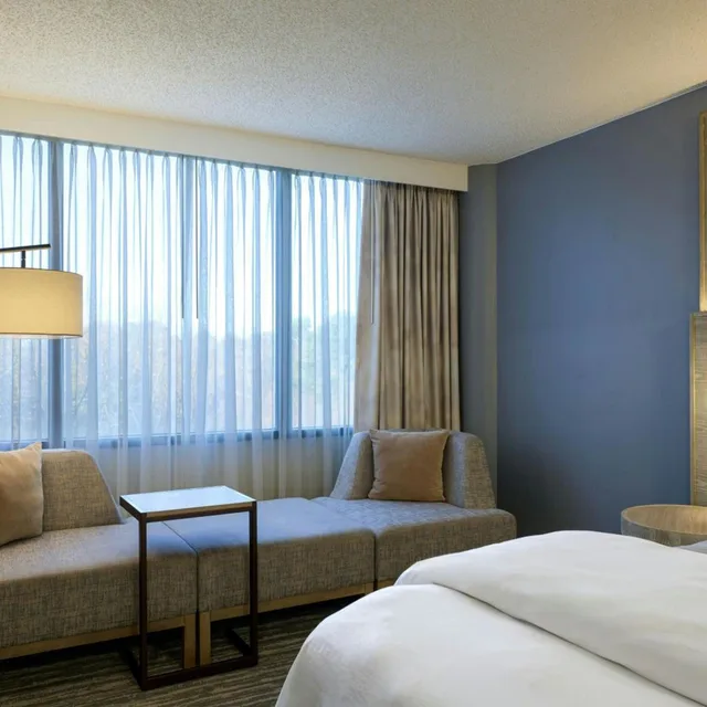 غرفة تقليدية بسرير كينج بحوض استحمام لذوي الإعاقة، Westin Atlanta Airport Hotel 3/10