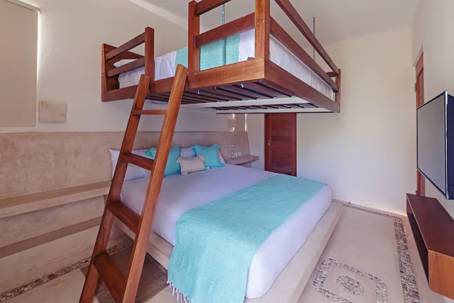 جناح جونيور بسرير كينج وسرير بطابقين بإطلالة على المدينة بغرفة نوم واحدة بمطبخ، Casa Astral Holbox Boutique and Apartments 6/10