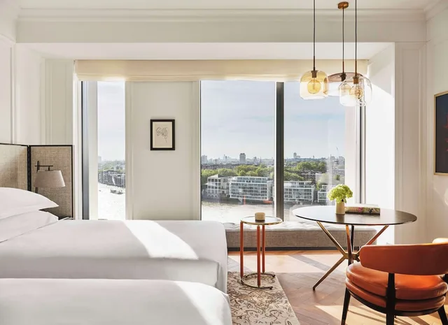 غرفة بسريرين منفصلين بإطلالة على النهر، PARK HYATT LONDON RIVER THAMES 1/2