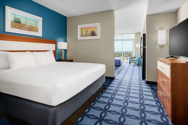 جناح بسرير كوين بإطلالة جزئية على البحر لذوي الإعاقة، Homewood Suites by Hilton Myrtle Beach Oceanfront 3/5