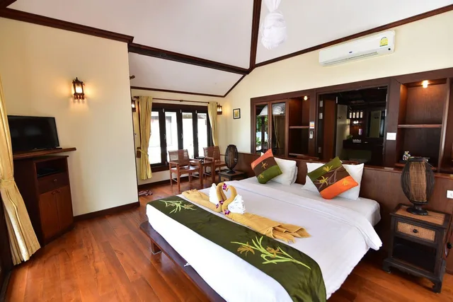 فيلا ديلوكس عائلية بسرير كوين وسرير فردي، KOH MOOK SIVALAI BEACH RESORT 2/4