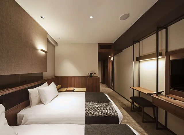 غرفة مفردة بسريرين منفصلين، Hotel Trad Hakata 1/3