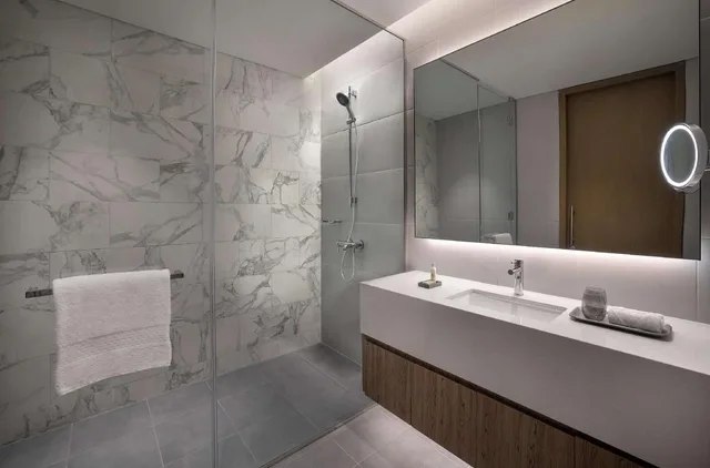 3 Bedrooms, Apartment, 2 Bathrooms, Living Area, Terrace, Kitchen، DoubleTree by Hilton Abu Dhabi Yas Island Residences 5/6