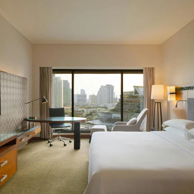 غرفة بريميوم ديلوكس بسرير كينج بإطلالة على النهر، Royal Orchid Sheraton Riverside Hotel Bangkok 6/10