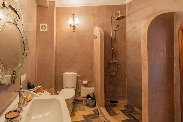 غرفة ديلوكس بسرير مزدوج بإطلالة على الفناء، Riad Yamina 52 2/3