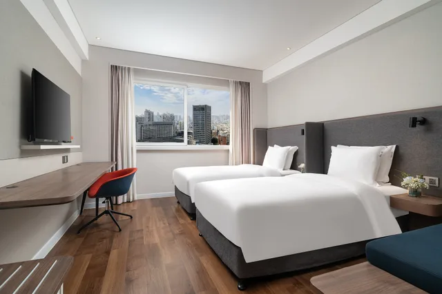 غرفة قياسية بسريرين منفصلين لذوي الإعاقة، Holiday Inn Express XIAMEN LUSHAN 1/1
