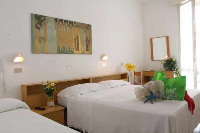 غرفة عائلية ثلاثية بسرير كوين وسرير فردي، Hotel Confort 1/2