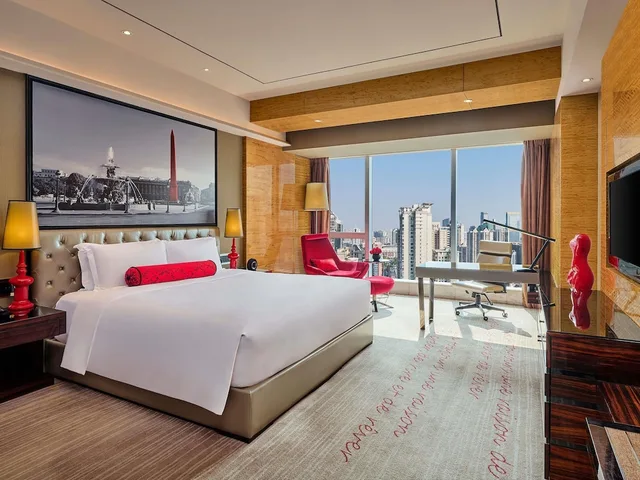 غرفة عائلية بسريرين منفصلين وسرير كينج بإطلالة على المدينة بغرفة نوم واحدة، Sofitel Guangzhou Sunrich 3/10