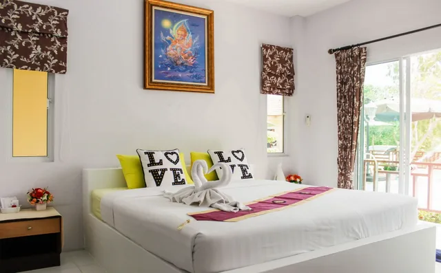فيلا بسرير كينج بإطلالة على المسبح، Charm Resort Cha-Am 3/4