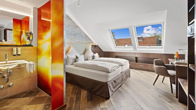 غرفة بسريرين منفصلين، Hotel Deutsche Eiche 5/7