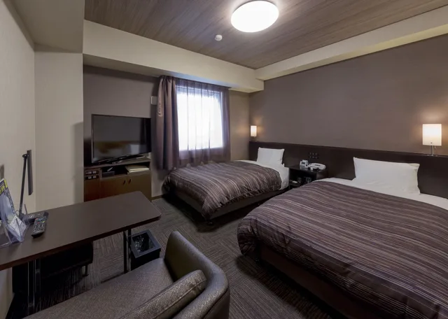غرفة قياسية بسريرين منفصلين للمدخنين، Hotel Route-Inn Grand Ueda Ekimae 2/7
