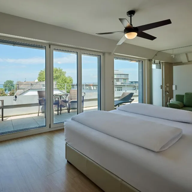 غرفة بسرير مزدوج بشرفة، Hotel Bodensee GmbH 9/10