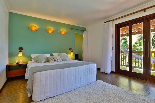 غرفة بريميوم بسرير كوين بإطلالة على الحديقة بغرفة نوم واحدة في الطابق العلوي، Pousada Paraiso Ecologico 2/4