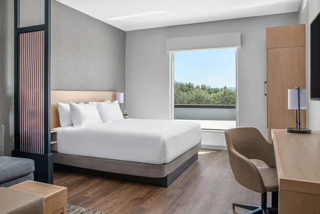 غرفة بسرير كينج مع أريكة في طابق مرتفع، Hyatt Place Newark/Silicon Valley 1/2