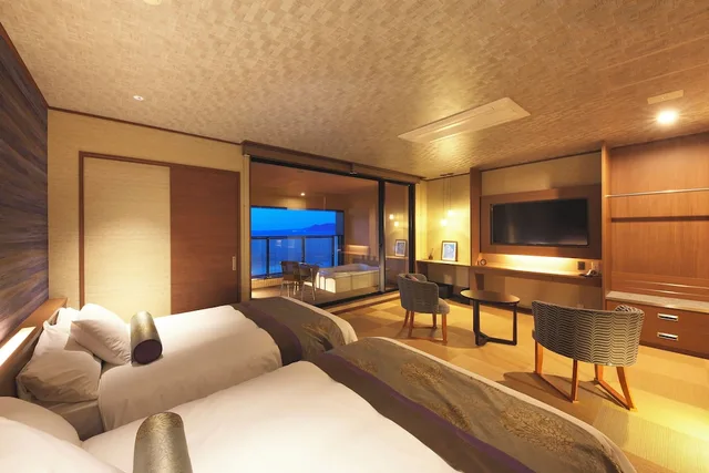 Haruka, Futon Bed, Twin Beds, Ocean View، Senoumi 1/2