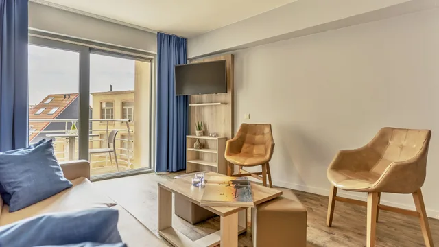 جناح بسرير مزدوج وسرير بطابقين بإطلالة على المدينة بغرفة نوم واحدة، Holiday Suites Blankenberge 2/6