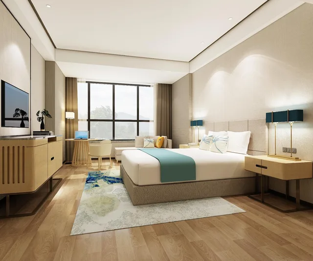 غرفة ديلوكس بسريرين مزدوجين، Ramada Plaza Wyndham Shengzhou City Center 1/1