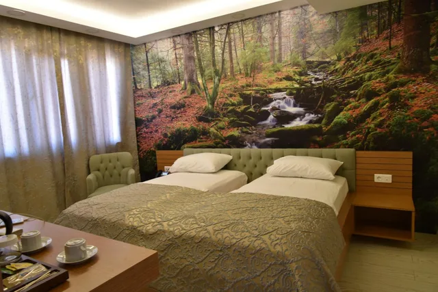 غرفة بسرير مزدوج أو سريرين منفصلين بإطلالة على الحديقة، Quantum Hotel 7/10