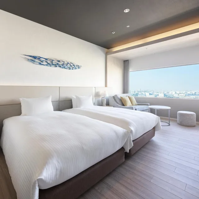 غرفة ديلوكس بسريرين منفصلين مع أريكة، Mitsui Garden Hotel Yokohama Minatomirai Premier 2/6