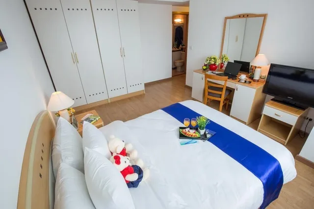 شقة ديلوكس بسرير كوين بإطلالة على المدينة بغرفة نوم واحدة، ROSE GARDEN RESIDENCES 4/4