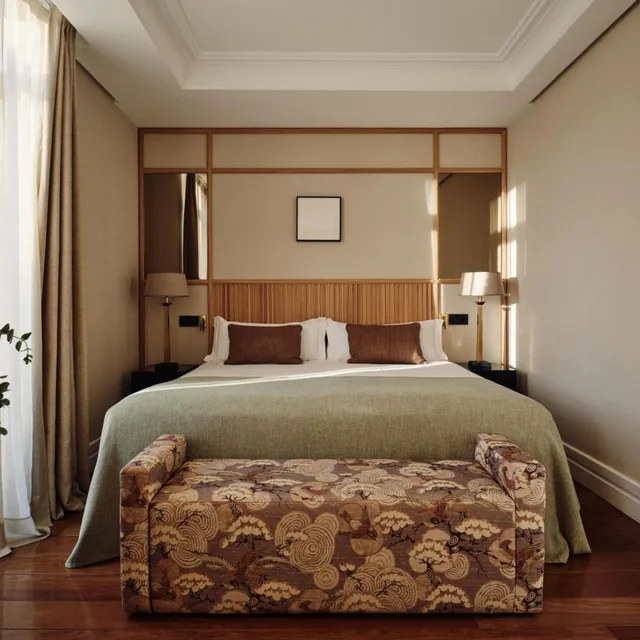 غرفة ديلوكس بسرير مزدوج أو سريرين منفصلين بإطلالة على الحديقة، Unico Hotel Madrid 1/2