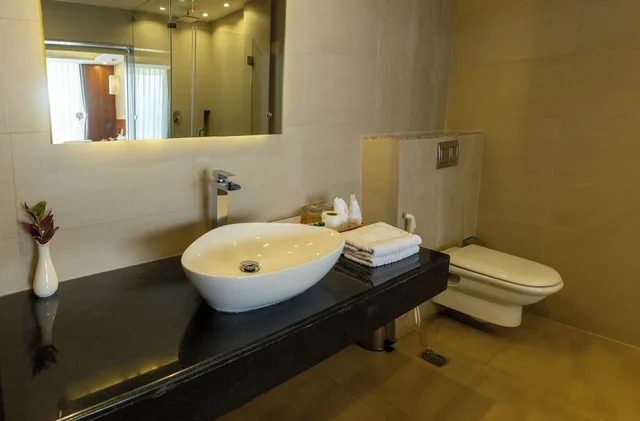 جناح رئاسي بسرير كينج بإطلالة على الجبل بحوض استحمام، Mountain Glory Forest Resort 8/10